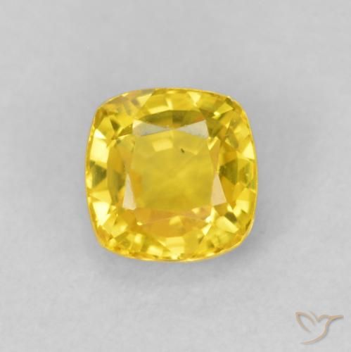 0.54ct 天然 金黄色 蓝宝石, 软垫, VVS-VS
