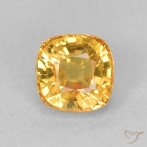 0.63ct 天然 亮金 蓝宝石, 软垫, VS