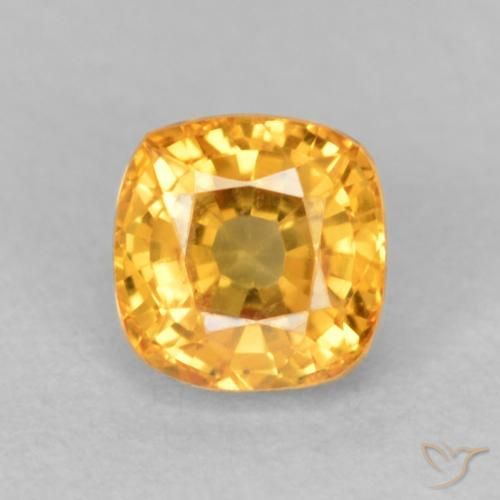 0.73ct 天然 中橙 蓝宝石, 软垫, VVS-VS