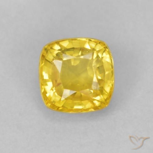 0.50ct 天然 中黄色 蓝宝石, 软垫, VVS-VS