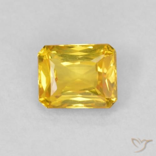 0.48ct 天然 金橙 蓝宝石, 祖母绿式切割, VVS-VS