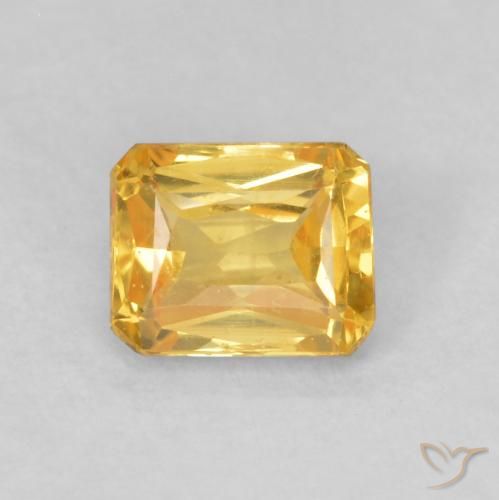 0.59ct 天然 深金橙色 蓝宝石, 祖母绿式切割, VVS-VS
