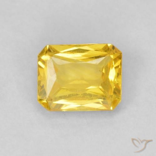 0.49ct 天然 蜜黄色 蓝宝石, 祖母绿式切割, VVS-VS