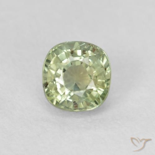 0.55ct 天然 非常浅的鼠尾草绿色 蓝宝石, 软垫, VS