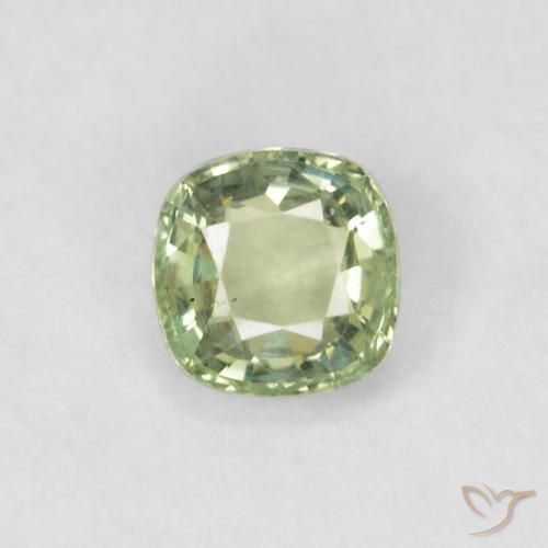 0.43ct 天然 非常浅的鼠尾草绿色 蓝宝石, 软垫, VS