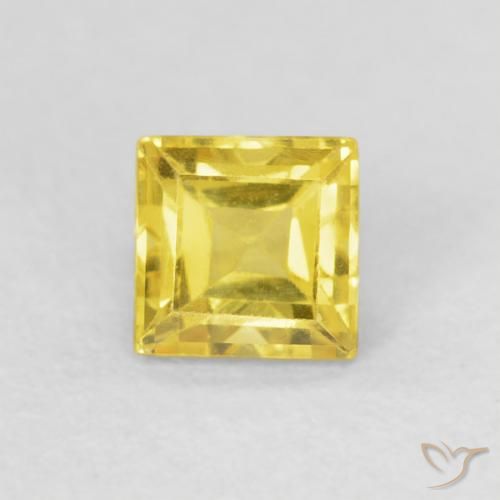 0.58ct 天然 金黄色 蓝宝石, 正方形, VS