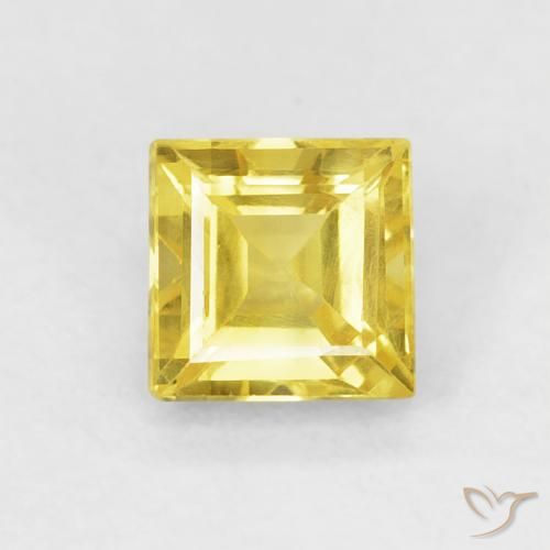 0.65ct 天然 中黄色 蓝宝石, 正方形, VS