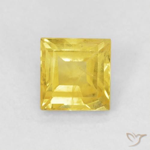 0.60ct 天然 中黄色 蓝宝石, 正方形, VS