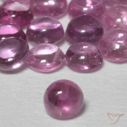 0.10ct 天然 中紫色 蓝宝石, 圆形的, 透明
