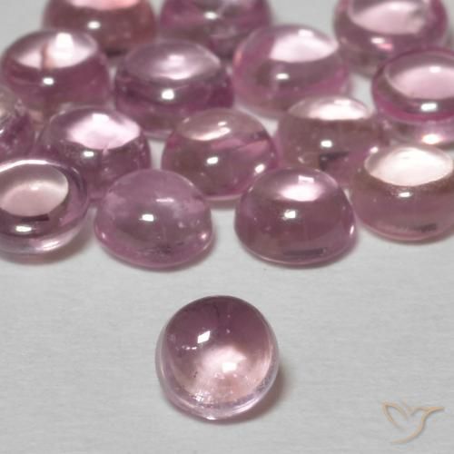 0.30ct 天然 淡泡泡糖粉色 蓝宝石, 圆形的, 透明