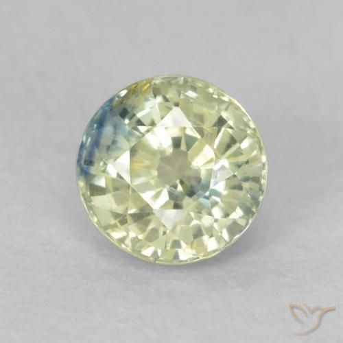 0.58ct 天然 Medium Light-Yellow 蓝宝石, 圆形的, VS