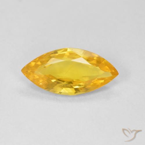 1.79ct 天然 金橙色 蓝宝石, 榄尖形, VS-SI