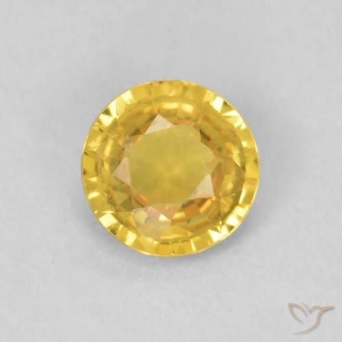 0.39ct 天然 中金 蓝宝石, 圆形的, VS