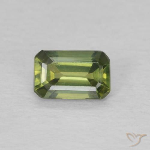 0.43ct 天然 大地绿 蓝宝石, 祖母绿式切割, VS