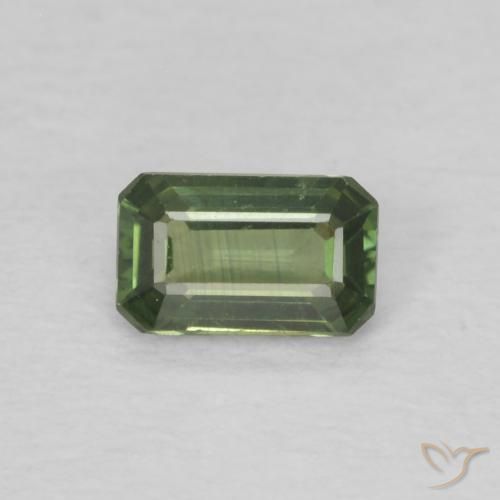 0.40ct 天然 大地绿 蓝宝石, 祖母绿式切割, VVS-VS