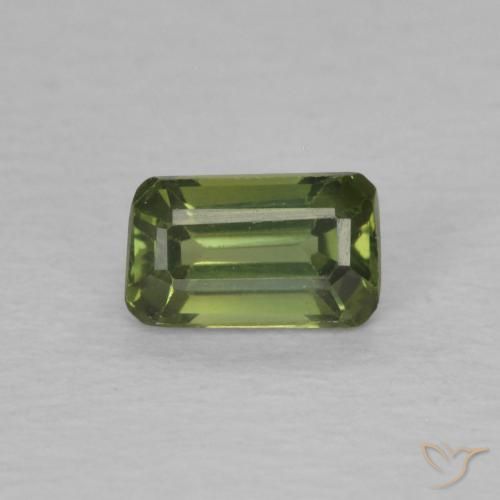 0.48ct 天然 深绿色 蓝宝石, 祖母绿式切割, VVS-VS