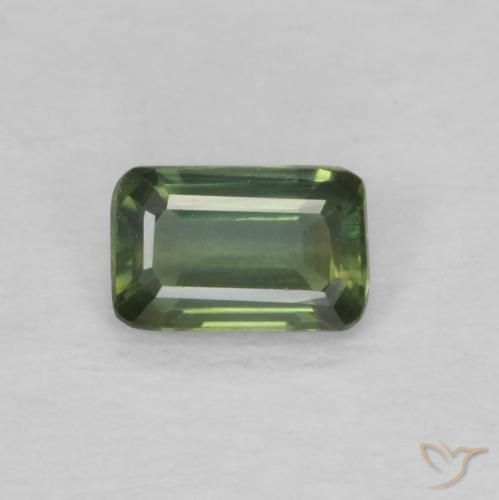 0.41ct 天然 黄绿色 蓝宝石, 祖母绿式切割, VVS-VS