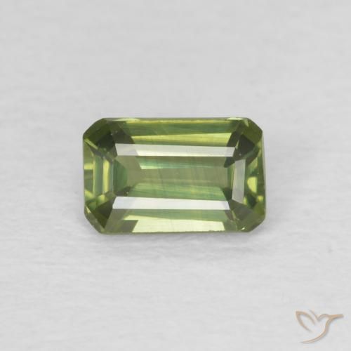 0.44ct 天然 深绿色 蓝宝石, 祖母绿式切割, VVS-VS