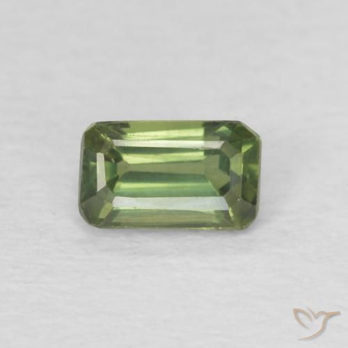 0.50ct 天然 森林绿 蓝宝石, 祖母绿式切割, VVS-VS