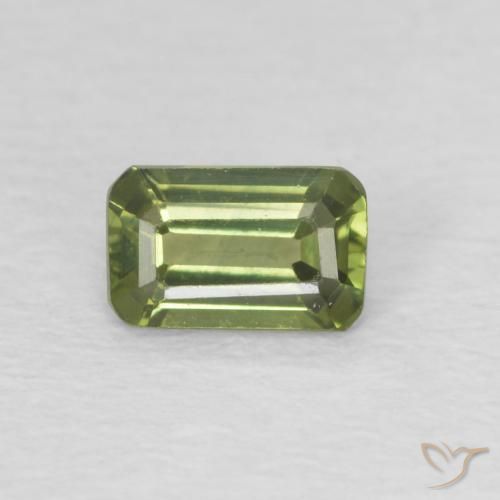 0.44ct 天然 深绿色 蓝宝石, 祖母绿式切割, VVS-VS