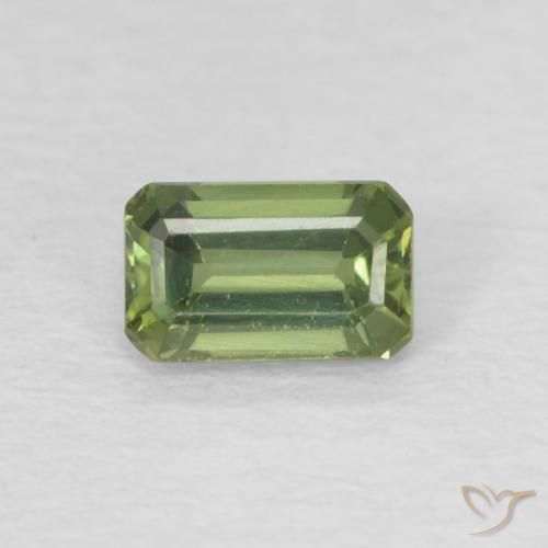 0.48ct 天然 中绿色 蓝宝石, 祖母绿式切割, VVS-VS