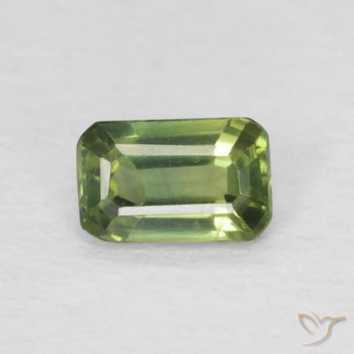 0.42ct 天然 浅森林绿 蓝宝石, 祖母绿式切割, VS