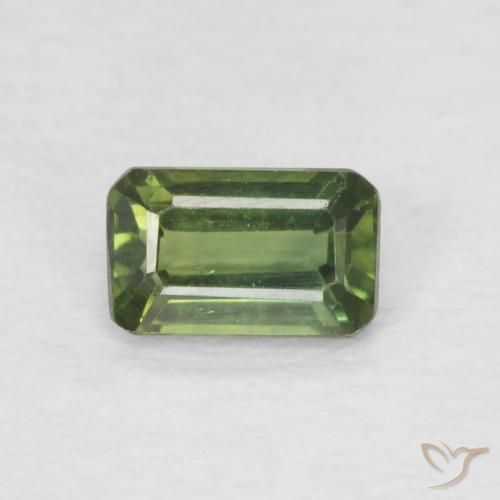 0.46ct 天然 浅森林绿 蓝宝石, 祖母绿式切割, VS