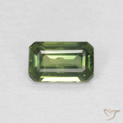 0.40ct 天然 深绿色 蓝宝石, 祖母绿式切割, VS