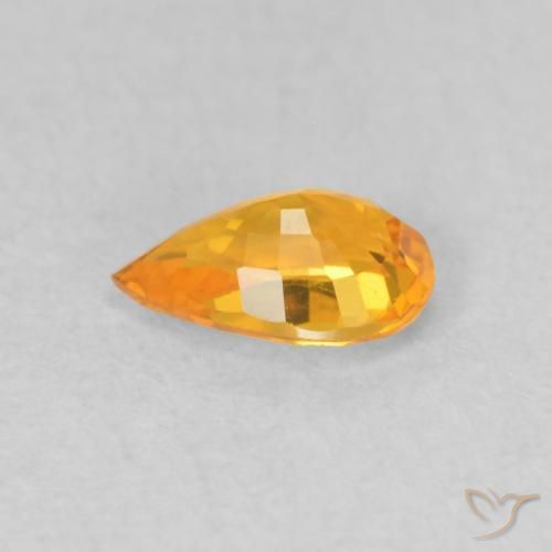 0.51克拉天然蓝宝石，梨形，VVS-VS