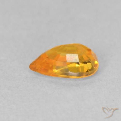 0.53克拉天然蓝宝石，梨形，VVS-VS