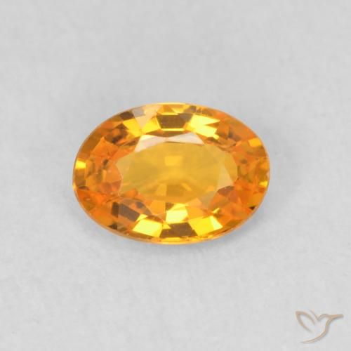 0.53ct 天然 中橙 蓝宝石, 椭圆形, VVS-VS