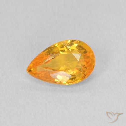 0.47ct 天然 亮橙色 蓝宝石, 梨形, VS