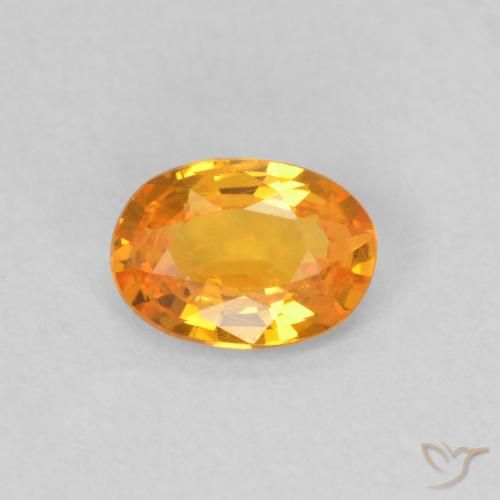 0.48ct 天然 亮橙色 蓝宝石, 椭圆形, VS