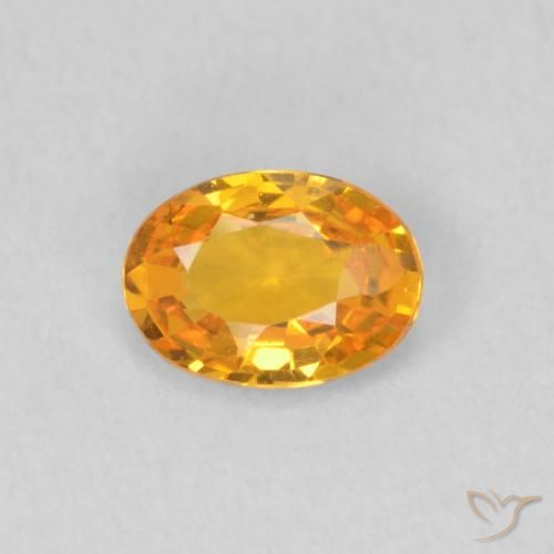 0.52ct 天然 亮橙色 蓝宝石, 椭圆形, VS