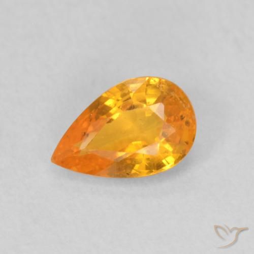 0.54ct 天然 中橙 蓝宝石, 梨形, VS
