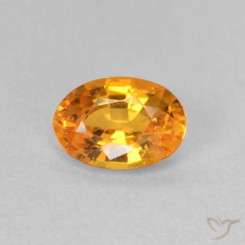 0.59ct 天然 杏橙 蓝宝石, 椭圆形, VS