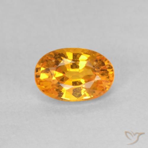 0.65ct 天然 杏橙 蓝宝石, 椭圆形, VS