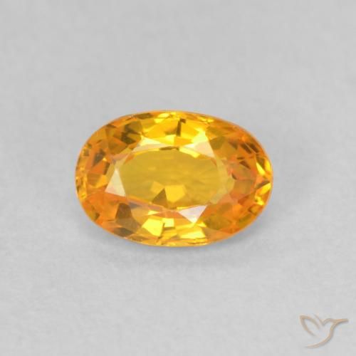 0.63ct 天然 亮橙色 蓝宝石, 椭圆形, VS