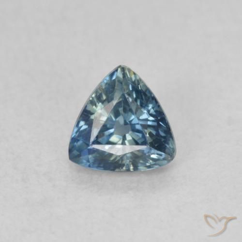 0.50ct 天然 青色 蓝宝石, 胖三角形, VS