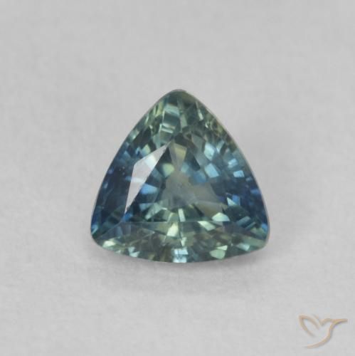 0.48ct 天然 青色 蓝宝石, 胖三角形, VVS-VS