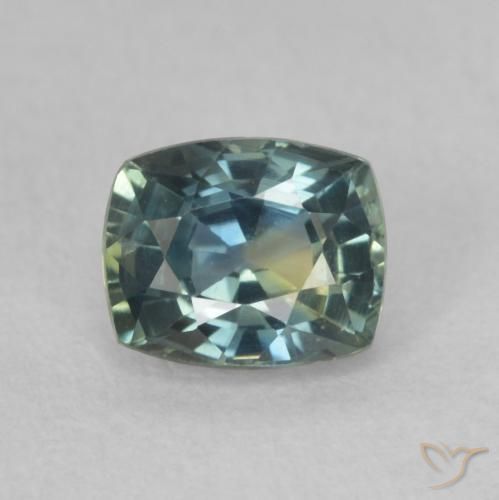 0.74ct 天然 青色 蓝宝石, 软垫, VVS-VS