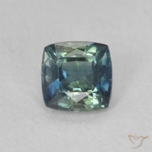 0.53ct 天然 Teal Blue 蓝宝石, 软垫, VVS-VS