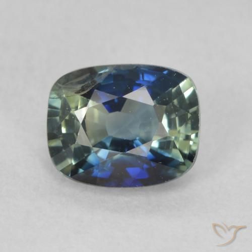 0.60ct 天然 青色 蓝宝石, 软垫, VS