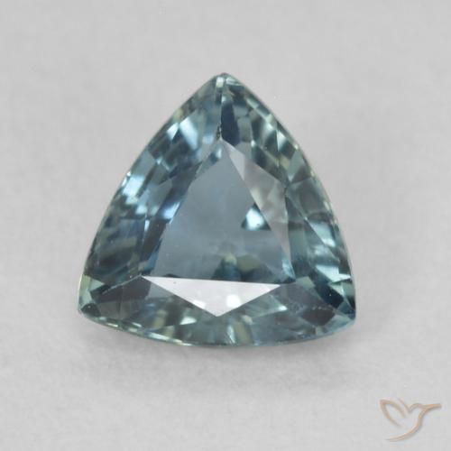 0.56ct 天然 绿蓝色 蓝宝石, 胖三角形, VS