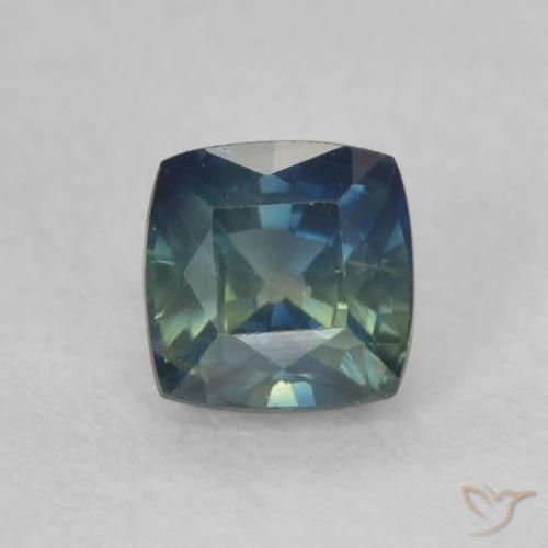 0.54ct 天然 青色 蓝宝石, 软垫, VS