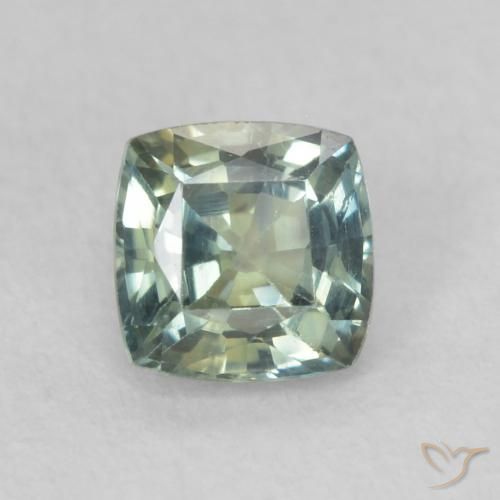 0.55ct 天然 黄绿色 蓝宝石, 软垫, VS