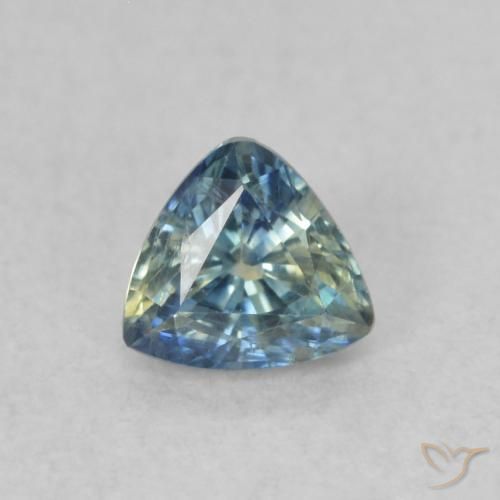 0.40ct 天然 青色 蓝宝石, 胖三角形, VS