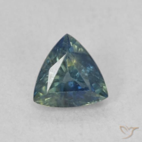0.47ct 天然 青色 蓝宝石, 胖三角形, VS