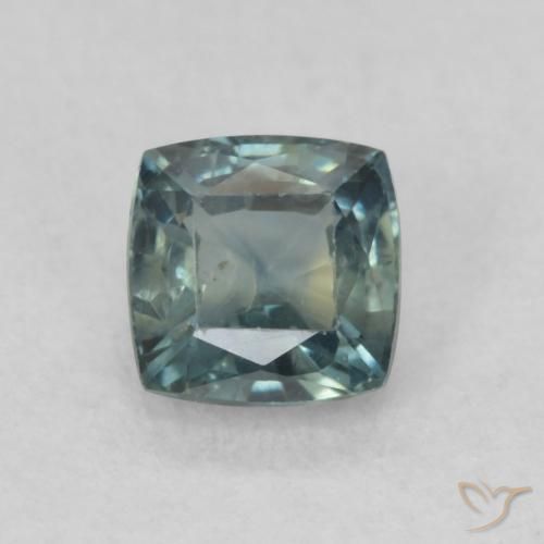 0.65ct 天然 蓝绿色 蓝宝石, 软垫, VS