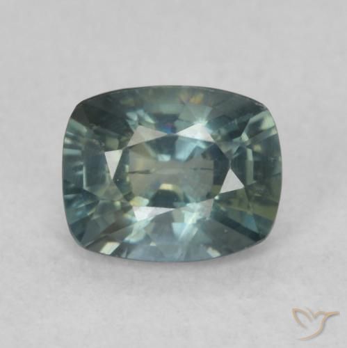 0.73ct 天然 蓝绿色 蓝宝石, 软垫, VS